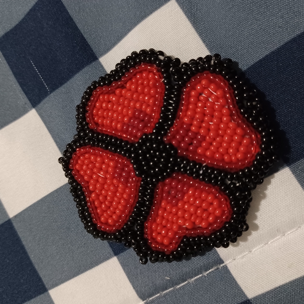 Flat beaded poppy ( Buy 3 Get The 4th 50% Off )